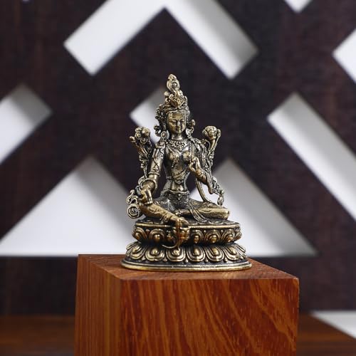 Estatua mini Tara Buda decoración retro 1.96 in miniatura 2