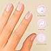 Dashing Diva Glaze Effects Nail Strip Set - Ballerina Blush - Long Lasting, Chip Resistant, Semi-Cured Gel Nail Strips - 4-Piece Manicure Set with 32 Strips
