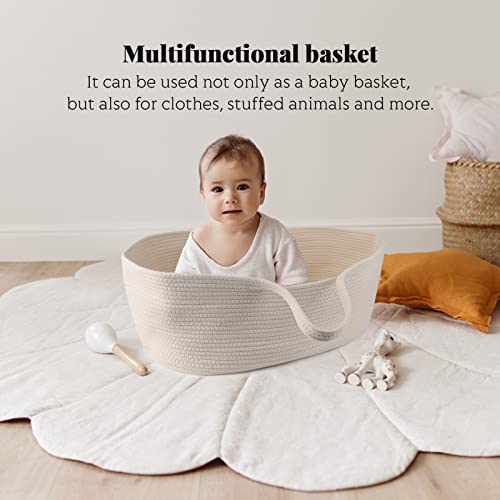 Yuehuamech Baby Moses Korb Tragbare Bett Handheld, Baumwolle Seil Infant Carrycot Bettwäsche Schlafsack für im Freien Reise Auto