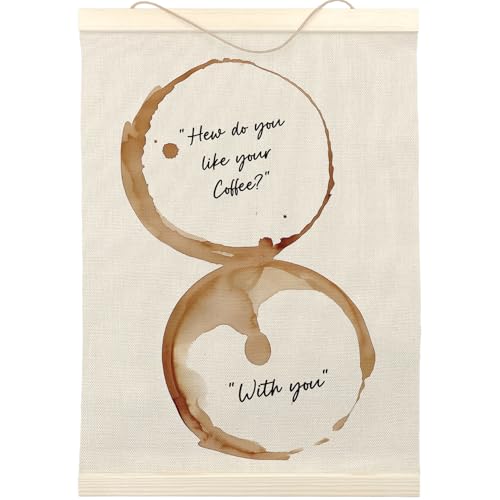 LKETW Coffee Stains Sign Poster Hanger Frame 12x16 Inch, Wall