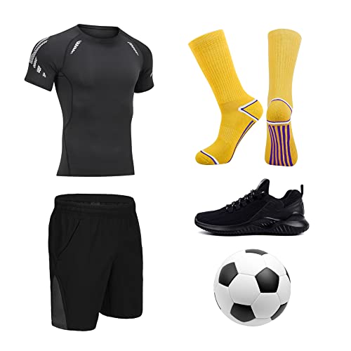 Joynée Mens 6 Pack Athletic Performance Cushion Crew Socks For Running And Workout,Multicolor,Sock Size:10-13 thumb #4