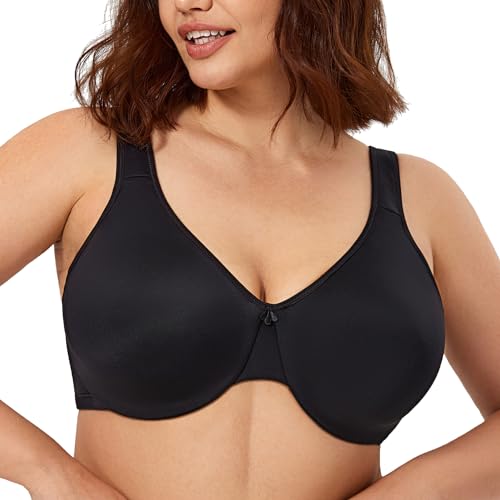 Image of CALVENA Women's Full Coverage Minimizer Bra | Plus Size, Underwire Support, Seamless Smooth Cups, U-Back