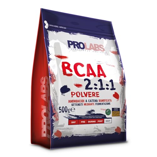 BCAA 2:1:1 Polvere 500g, Gusto Tropicale, Vegan