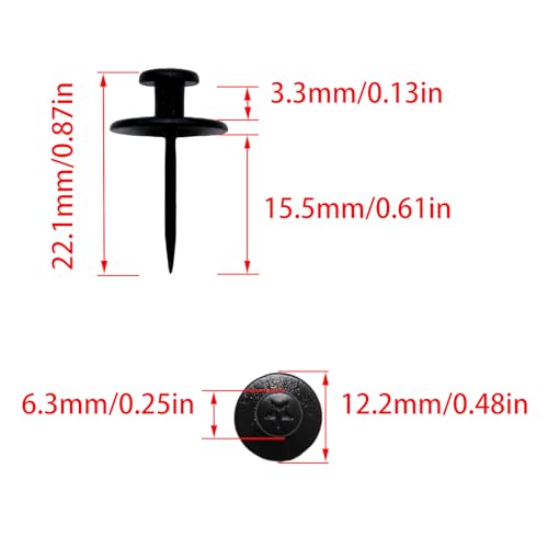 Image of 25 Pcs Black Push Pins, Double Head Nails Decorative Tacks , Sturdy and Track-Less Wall Tacks for Easy Picture Hanging(Star Pattern)