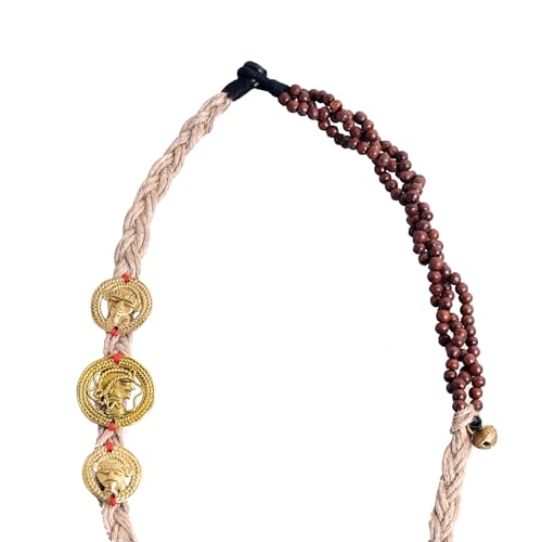Image of AAKRITI ART CREATIONS Boho & Tribal Handcrafted Necklace Collection | Jute, Wooden & Brass Pendant Designs | Ethnic Collar, Loop & Statement Jewelry for Women | Artisan Festival & Everyday Wear
