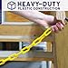 BISupply Yellow Plastic Chain Links - 125ft x 2in Plastic Barrier Chain for Safety Crowd Control or Plastic Links Halloween Decor Chains for Costumes