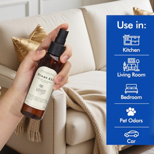Image of Room Fragrance Spray, Ocean Air Scent, Long Lasting Concentrated Room Spray | with Notes of Fresh Coastal Scent, Room Air Freshener & Odor Eliminator for Home, Bathroom, Bedding, Fabric, 2 x 4.06 fl oz