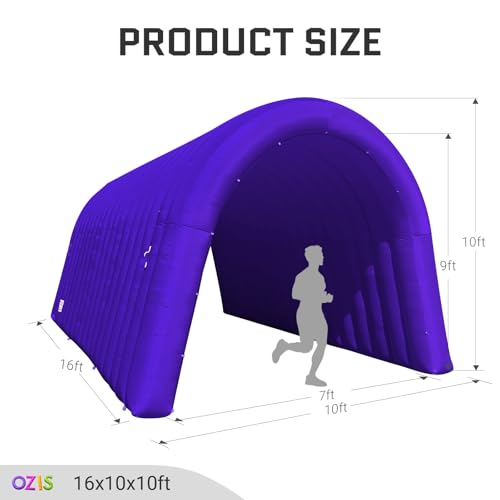 Image of OZIS 16Ft Inflatable Tunnel Entrance Sports with Installed Blower Inflatable Football Tunnel Tent Entryway for Business Advertising Event Exhibition Promotion(16x10x10Ft)