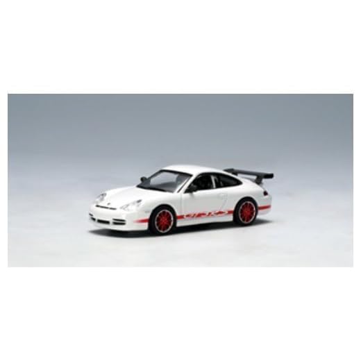 AUTOart 1/64 model car Porsche 911 (996) GT3 RS '04 (White / Red Stripe) (japan import)