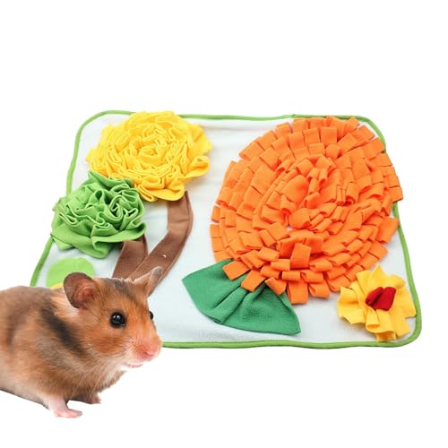 バニースナッフルマット、ウサギ用のスナッフルマット - 面白いスナッフルパッド - 小さなペットパズルのおもちゃ、子犬のハムスターチンチラのディスペンサー、ペットアクセサリー