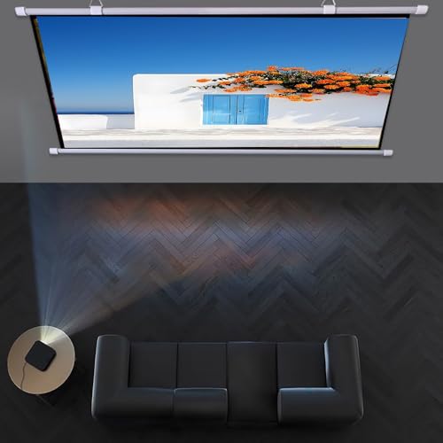 Pantalla manual 72" 16:9 para cine en casa HD miniatura 6