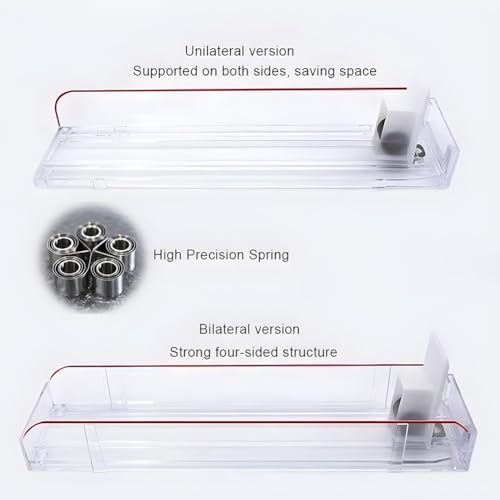 10/20/30-Pack Spring Loaded Gondola Shelf Pusher, Acrylic Automatic Display Rack for Convenience Stores, Cigarette Dispenser Organizer, Retail Product Display Shelves(20pcs,6.4x24cm/2.52x 9.44in)