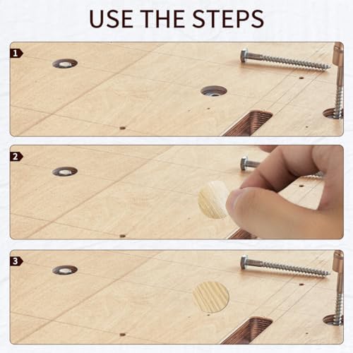 Quadafy 521170 648 Pieces Screw Hole Covers Stickers, 12 Basic Color Colors Wood Stickers thumb #2