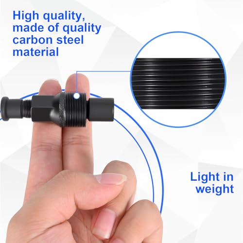 ptiysta Bicycle Crank Unloading Tool, Black Crank Arm Puller Arm Puller Compact Crank, Swivel Pulley, Black Steel Bicycle Bottom Bracket Tool Repair Maintenance
