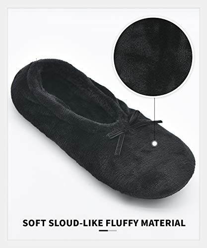 Image of Panda Bros Women's Ballerina Slipper Socks - One Pair Anti-Skid Comfy Warm Ballet Style House Slippers for Indoor Home, Winter, Wedding, and Birthday Gifts for Women