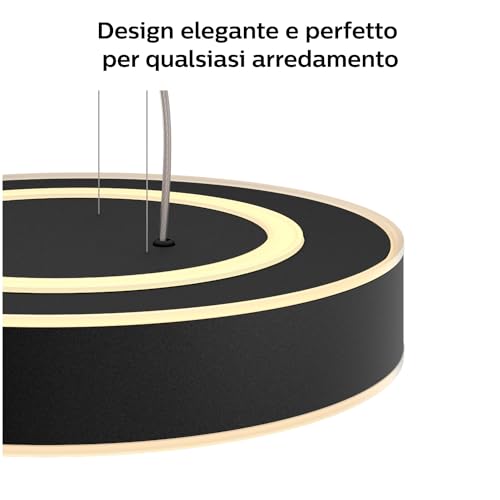 Philips Hue Enrave Lampada Led A Sospensione, Nero - 2