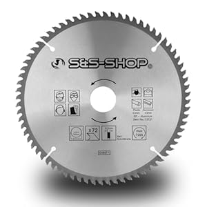 Cirkelzaagblad voor aluminium en kunststof, Ø 210 x 30 mm, 72 tanden, HM-hardmetaal, voor cirkelzaag, afkortzaag en invalzaag, universeel inzetbaar