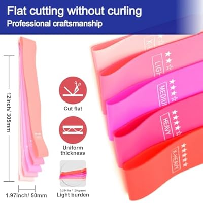 Resistance Loop Exercise Bands Exercise Bands for Home Fitness, Stretching, Strength Training, Physical Therapy,Elastic Workout Bands for Women Men Kids