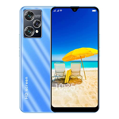 6.1 Inch HD Smartphone Dual Sim-kaart Mobiele Telefoon, 3G Unlocked Mobiele Telefoon Ondersteuning Gezichtsherkenning voor 6.0 OS, 3GB 32GB, 6779 10 Core Processor, 5MP 8MP HD Camera,(Lichtblauw)