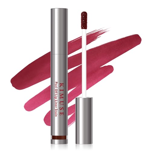 KIMUSE Peel Off Lip Liner Stain, Lápiz de contorno de labios extraíble, mate, impermeable, delineador de labios pelable de larga duración, delineador de labios extraíble