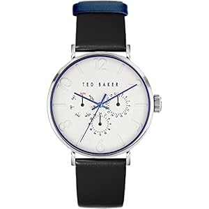 Ted Baker Phylipa Gents Black Leather Strap Watch