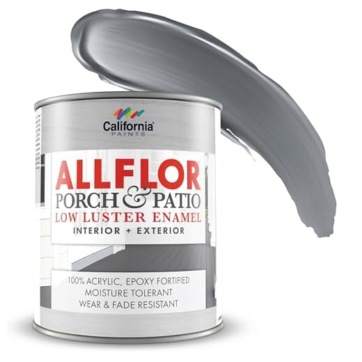 CALIFORNIA PAINTS ALLFLOR Porch, Patio and Floor Enamel Paint, Deck Gray, 1 Quart, Extremely Durable Water-Based Formula, Ideal for Patios, Pool Decks, Basements & More