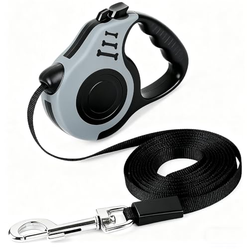 Renjzle 伸縮リード 5m 自動巻き取り 犬 リード 小型犬 中型犬 対応 ナイロン製