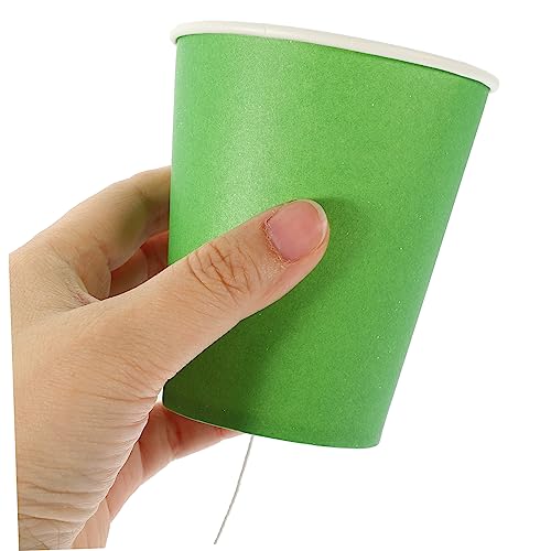 Tofficu Conjunto de 2 telefones para telefones para ensino do cérebro, copo de papel, tubo de voz, f