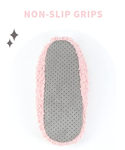 Image of DICUIRD Womens Fleece Slipper Socks Non-Slip Grippers Indoor Slippers