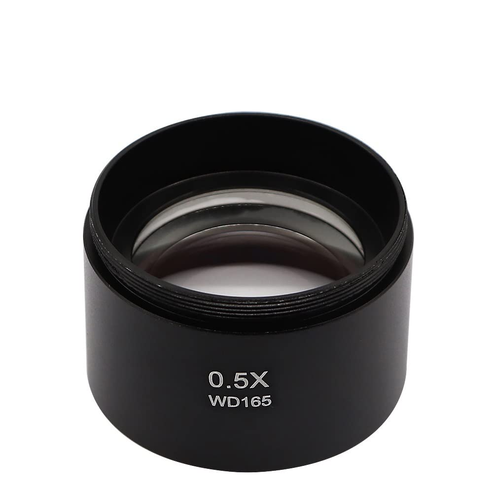 Microscopio WD165 WD30 0.5X 0.7X 2.0X 1X Microscopio Trinocular Barlow Lente de Objetivo Zoom Microscopio estéreo Cámara Lente de Objetivo Auxiliar(0.5X 2.0X)