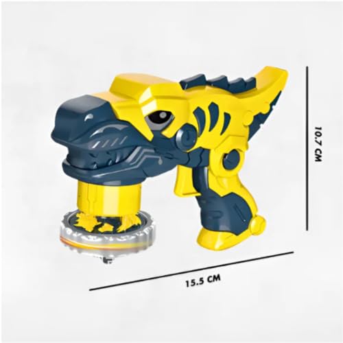 Image of Kidoyz Battle Gyro Spinning Top Battle Set for Kids | High Speed Fighting Tops with Arena & Launchers | Gyro Style Combat Gyroscope Toy | Gift for Boys & Girls Ages 8+ (Dino Gyro)