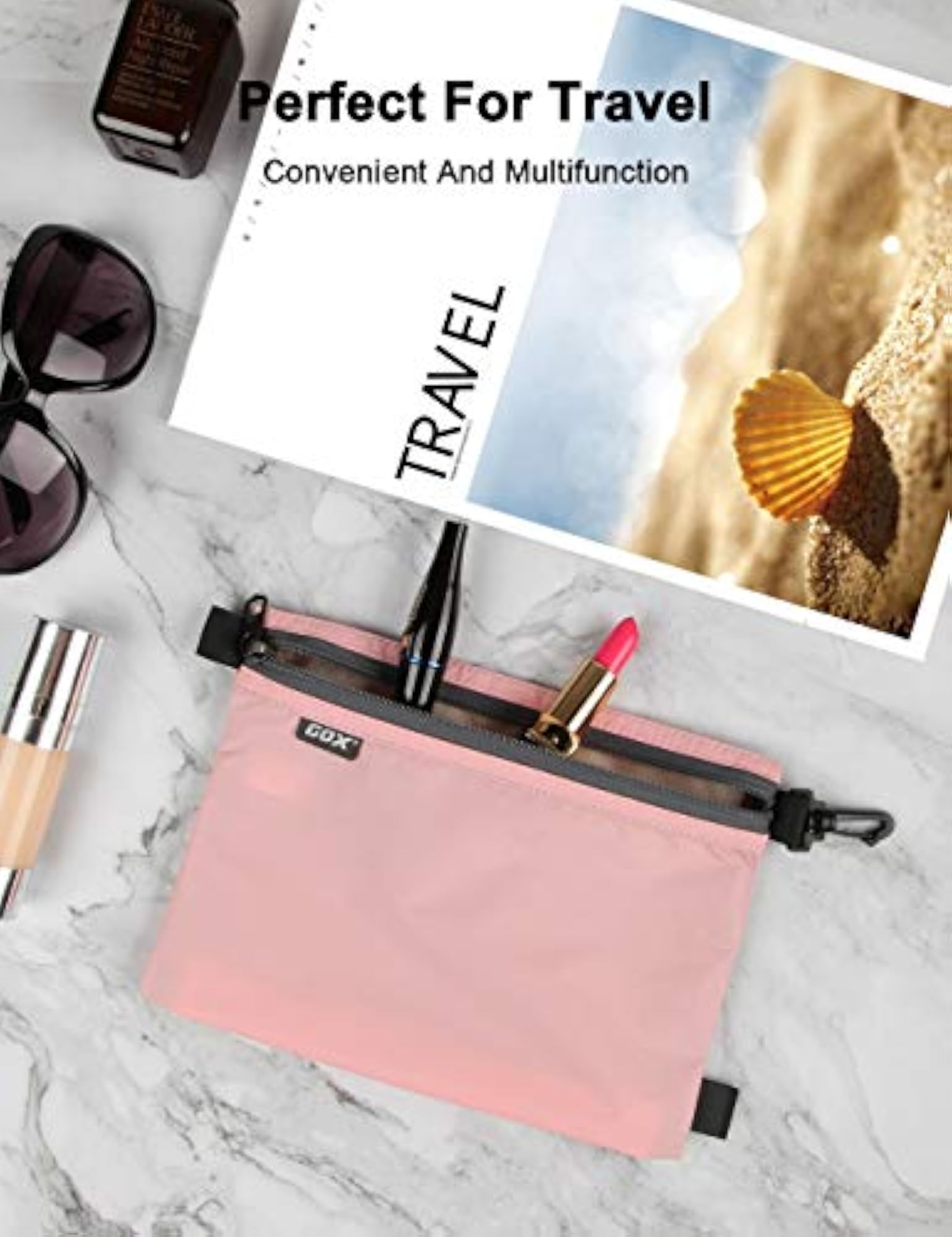 Ultra Light Carry On Zipper Pouch Toiletry Bag