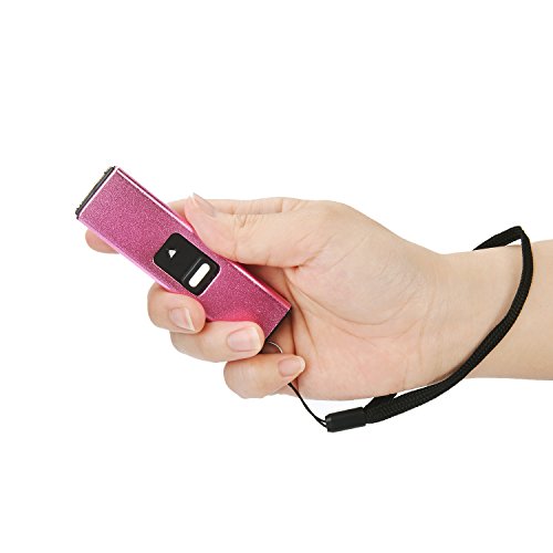 Reax 10 Million Volt Micro USB Keychain Stun Gun,Rechargeable with LED Flashlight (Pink)