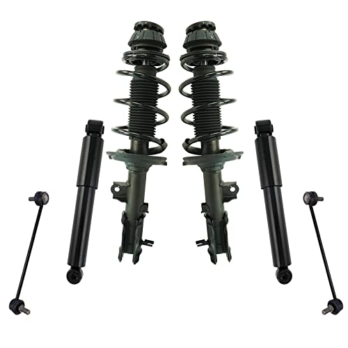 Trq Front Rear Complete Strut Spring Assembly Shock Sway Link 6Pc Kit Compatible With Accent #TOP7