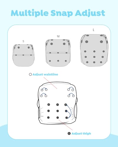 Image of ALVABABY Swim Diapers 3pcs Baby Toddler Snap One Size Reusable Adjustable Baby Boys' Swim Diapers for Swimming Lessons 3SWY76