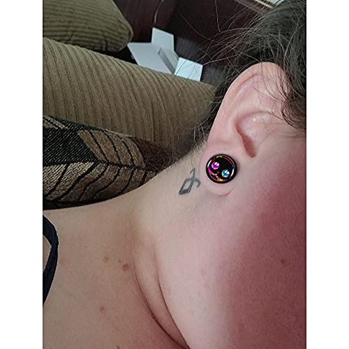 FLYUN 2Pcs Black Wood Gauges for Ears 8-25mm Saddle Ear Gauge Plugs Stretcher Expander Piercings Jewelry4