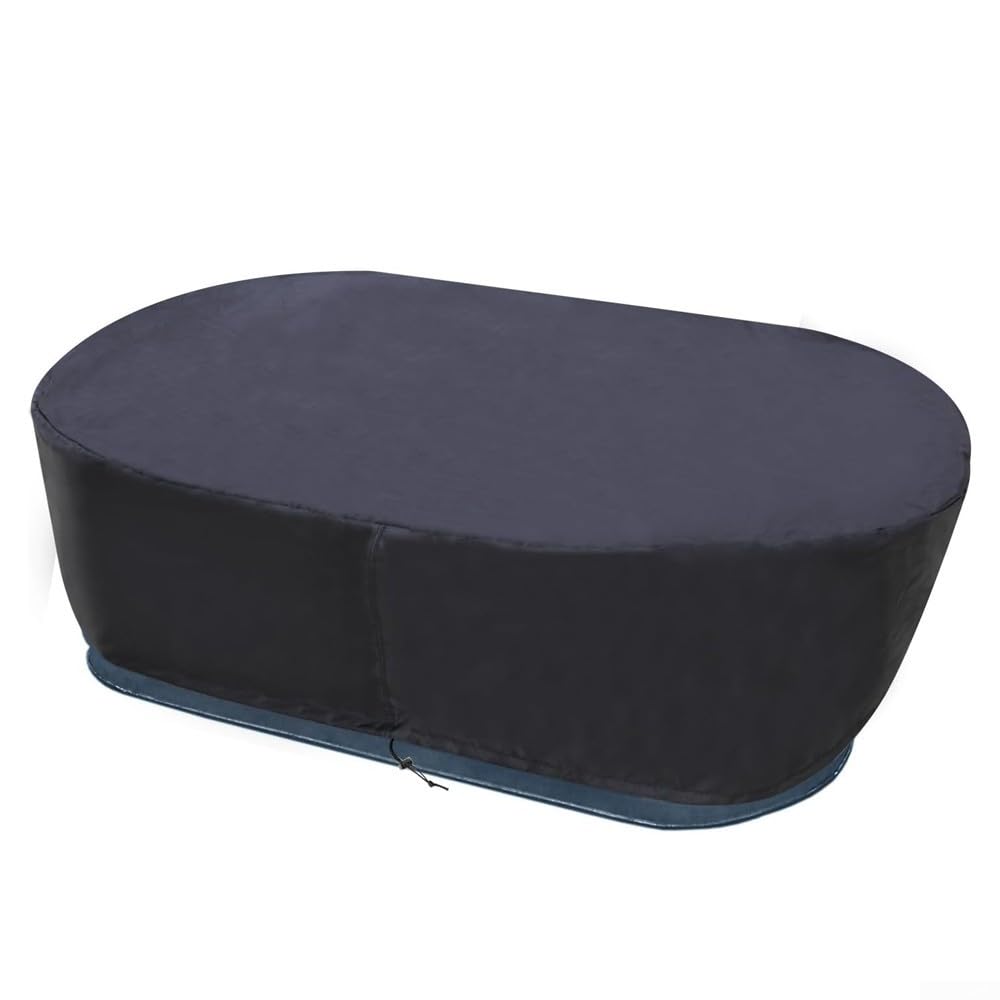 Jotekonoby Tank Cover Oval Ice Bath Cover Gallon Basin Made of 210D Oxford Fabric(50Gallon)