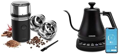 COSORI Electric Coffee Grinders with COSORI Electric Gooseneck Kettle Smart Bluetooth