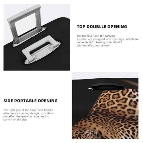 Luggage Cover African Leopard On Rock Travel Luggage Covers Thicker Elastic Suitcase Cover Dustproof Baggage Cover Scratch-Resistant Suitcase Cover Protector Fit 18-32 Inch Luggage Small4