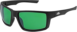 Bullhead Safety Sawfish Grow Room Glasses with LED Blocker Lenses, Complete Eye Protection for Use in Horticulture and Indoor Gardening, Green Lens with Matte Black Full-Frame, One Size