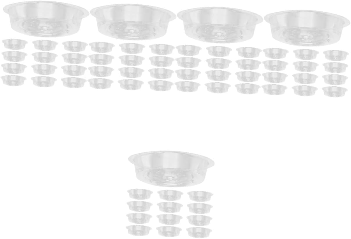 balacoo 150pcs Plant Trays for Pots Plastic Saucers Non-Slip Flower Pot Drip Trays
