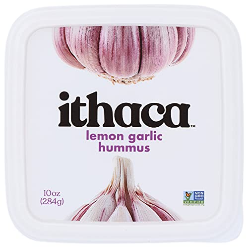 Ithaca 10 oz. Fresh Lemon Garlic Hummus - Perfectly Blended for a Delicious Snack