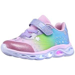 COODO Toddler Boys Girls Light Up Shoes Little Kids Flashing Led Sneakers