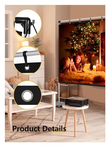 Pantalla de proyección con soporte 100 pulgadas miniatura 4