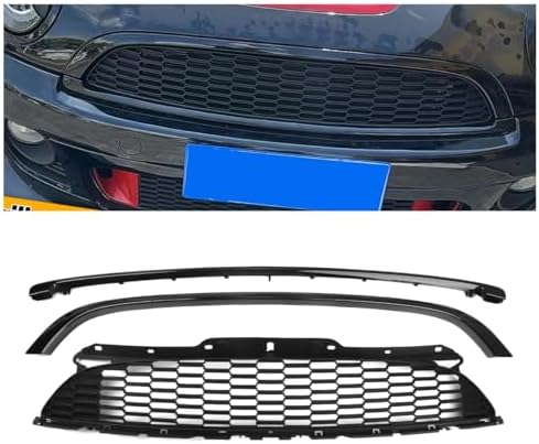 Amazon.com: Car Front Bumper Grille Mesh + Frame Trim For Mini Cooper ...