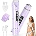 Lady Shavers for Women, 2-in-1 Electric Razor Facial Hair Remover IPX7 Waterproof & Painless Dual Head Shaver with LED Light, Portable Ladies Razors for Bikini Line Face Body Legs Underarms