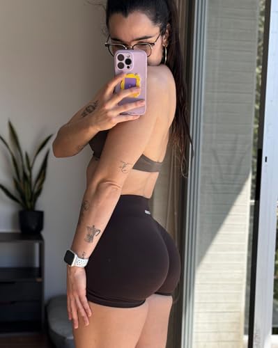 Image of AUROLA Influence Workout Shorts for Women,2.5 3.5 4.5 5.5 6.5 No Roll Up Squat Proof Scrunch Seamless Compression Gym Short