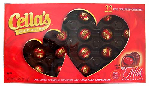 Valentine's Day Cella's Milk Chocolate Covered Cherries, 22 Count, 11 Ounce (22 Count)