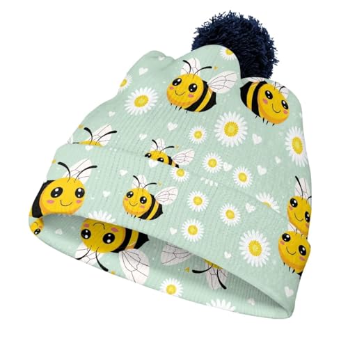 Baby Hats with Ball Boy Winter 2025 Trendy Hat Relaxed Simple Fit Baby Winter Hat for Kids Daily Vacation