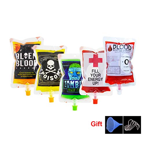 Yeaphy 20 peças de Halloween Cosplay Bolsa Recipiente de Bebida Material de Grau Alimentar Bolsa San